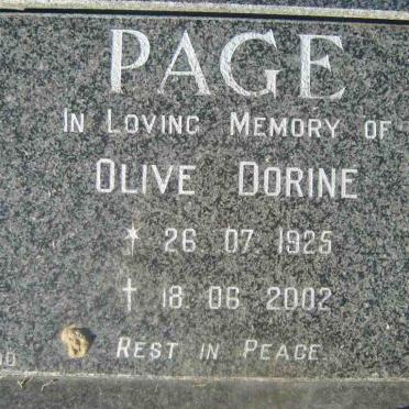 PAGE Olive Dorine 1925-2002