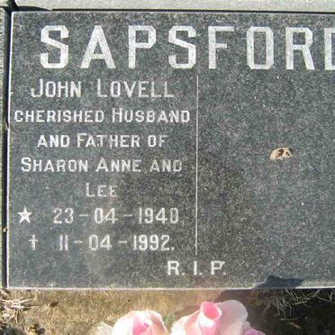SAPSFORD John Lovell 1948-1992