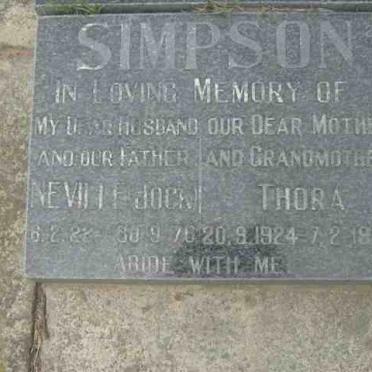 SIMPSON Neville 1922-1976 &amp; Thora 1924-1994