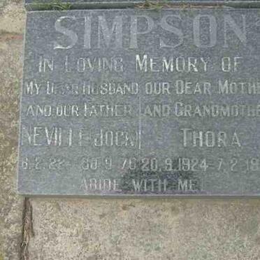 SIMPSON Neville 1922-1976 &amp; Thora 1924-1994