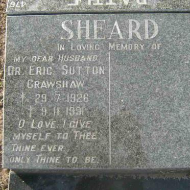 SHEARD Eric Sutton Crankshaw 1926-1991