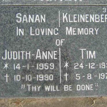 SANAN Judith-Anne 1959-1990 :: KLEINENBERG Tim 1932-1975