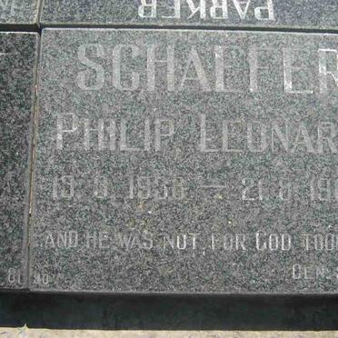 SCHAEFER Philip Leonard 1938-1989