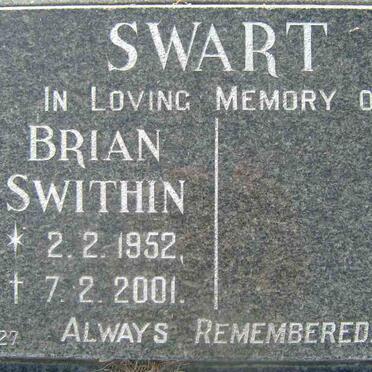 SWART Brian Swithin 1952-2001