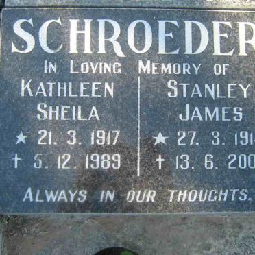SCHROEDER Stanley James 1914-2000 &amp;  Kathleen Sheila 1917-1989