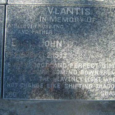 VALANTIS Basil John 1939-1989