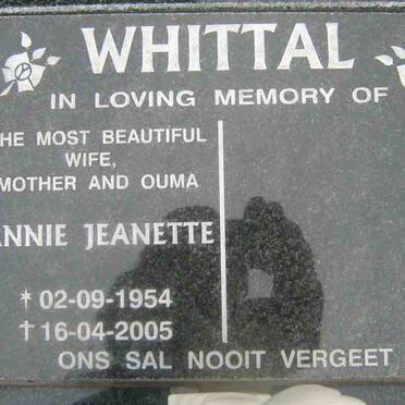 WHITTAL Annie Jeanette 1954-2005