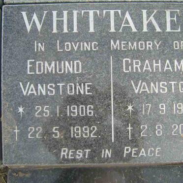 WHITTAKER Edmund Vanstone 1906-1992  :: WHITTAKER Graham A. Vanstone 1942-2002
