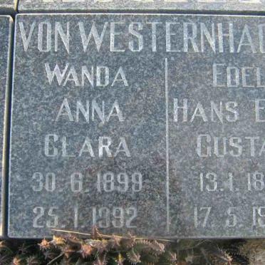 WESTERNHAGEN Edel Hans Emil Gustav, von 1888-1982 &amp; Wanda Anna Clara 1899-1992