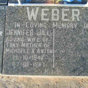 WEBER Jennifer Jill 1940-1987