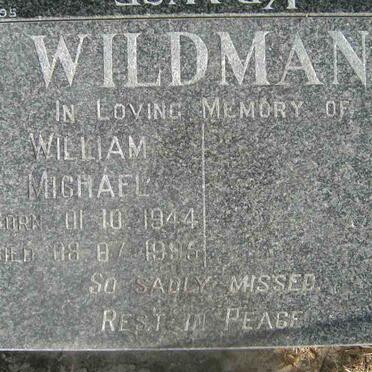 WILDMAN William Michael 1944-1995