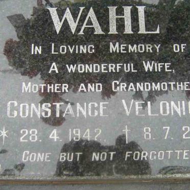 WAHL Constance Velonica 1942-2003