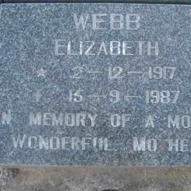 WEBB Elizabeth 1917-1987