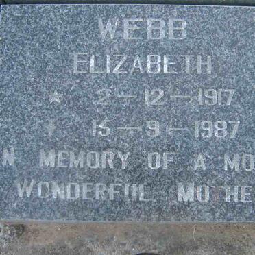 WEBB Elizabeth 1917-1987