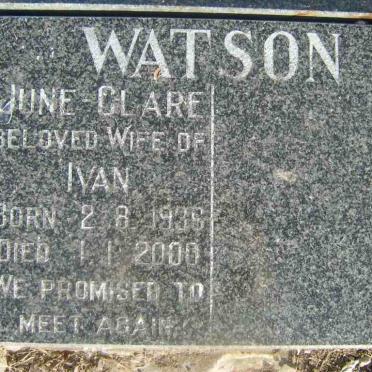 WATSON June Clare 1936-2000