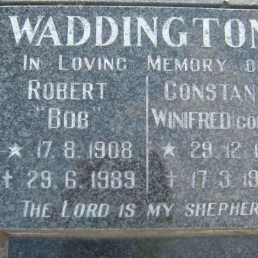 WADDINGTON Robert 1908-1989 &amp; Constance Winifred 1912-1995
