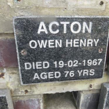 ACTON Owen Henry -1967