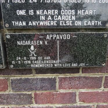 APPAVOO Nadarasen V. 1915-1976