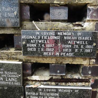 ATTWELL Reginald Fielding 1897-1982 &amp; Norah Isabel 1905-1987