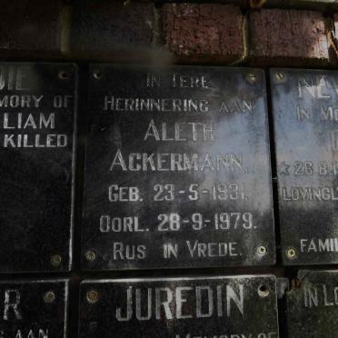ACKERMANN Aleth 1931-1979