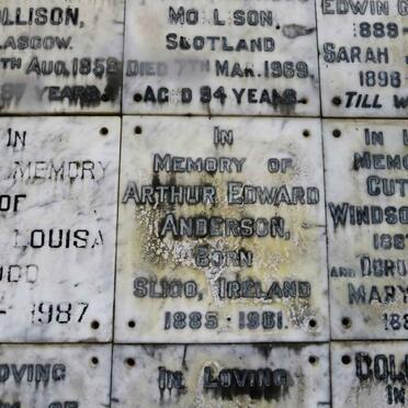 ANDERSON Arthur Edward 1885-1961