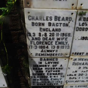BEARD Charles 1878-1968 &amp; Florence Emily 1884-1973