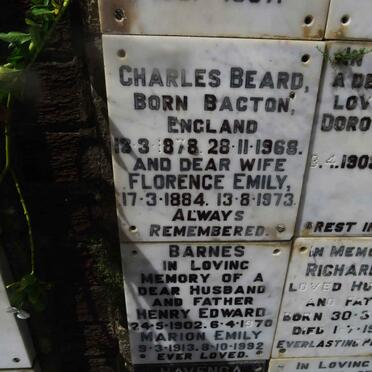 BEARD Charles 1878-1968 &amp; Florence Emily 1884-1973