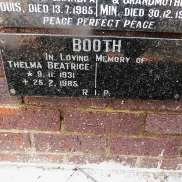 BOOTH Thelma Beatrice 1931-1985