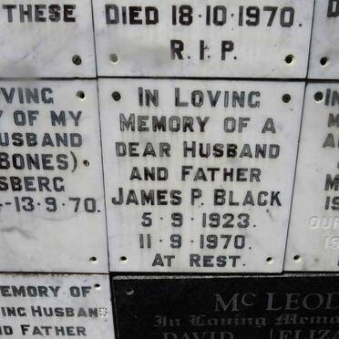 BLACK James P. 1923-1970