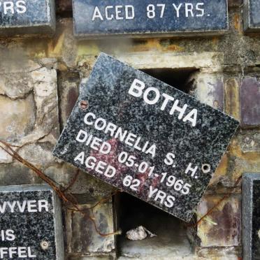 BOTHA Cornelia S.H. -1965