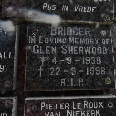 BRIDGER Glen Sherwood 1939-1996