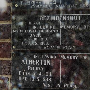BEZUIDENHOUT C.J.E. 1919-1989