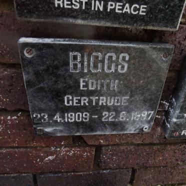 BIGGS Edith Gertrude 1909-1997