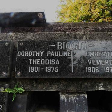 BIOGIO Umberto Vemero 1906-1975 &amp; Dorothy Pauline Theodisa 1901-1975