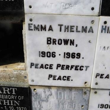 BROWN Emma Thelma 1906-1969