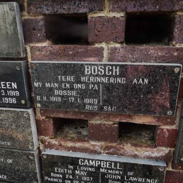 BOSCH Bossie 1919-1989