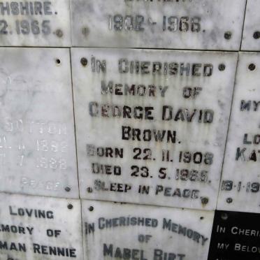 BROWN George David 1908-1965