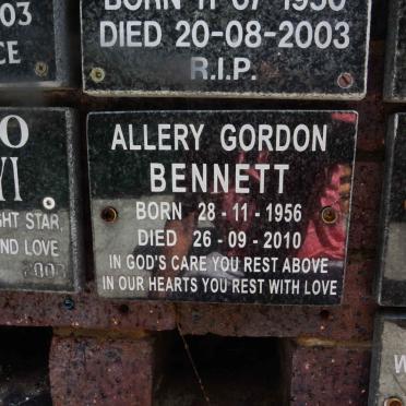BENNETT Allery Gordon 1956-2010