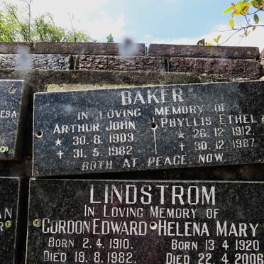 BAKER Arthur John 1909-1982 &amp; Phyllis Ethel 1912-1987