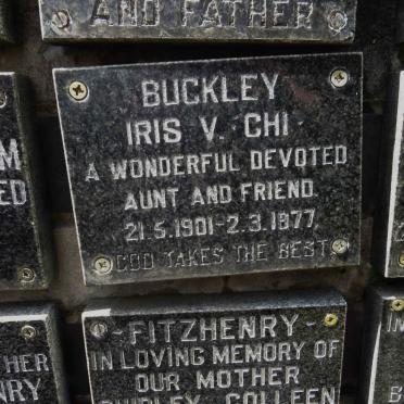 BUCKLEY Iris V. Chi 1901-1977