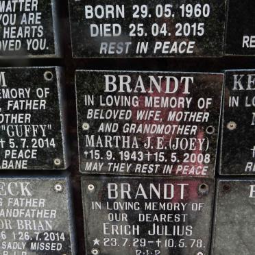 BRANDT Martha J.E. 1943-2008