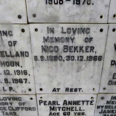 BEKKER Nico 1890-1968