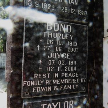 BOND Thurley 1919-2003 &amp; Joyce 1911-2004