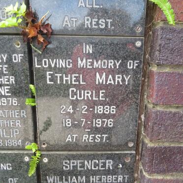 CURLE Ethel Mary 1886-1976