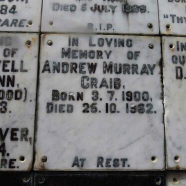 CRAIB Andrew Murray 1900-1962