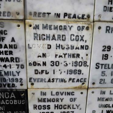 COX Richard 1908-1969