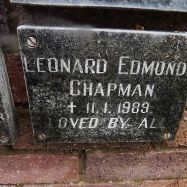 CHAPMAN Leonard Edmonde -1989