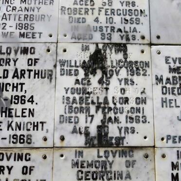 CORSON Isabella nee FERGUSON -1963 :: CORSON William -1962