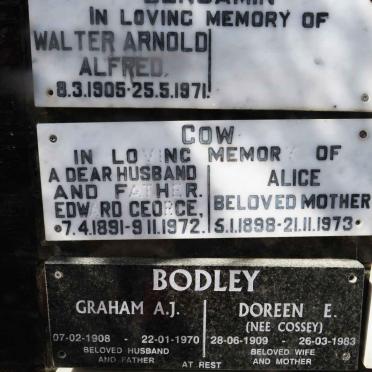 COW Edward George 1891-1972 &amp; Alice 1898-1973