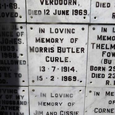CURLE Morris Butler 1914-1969